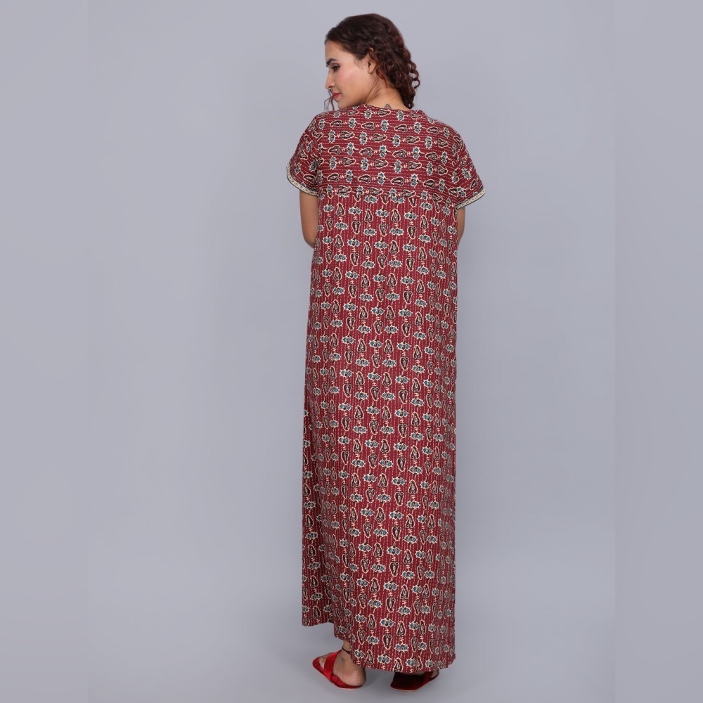 Vintage Paisley Caftan Robe Nightgown (Chiha)